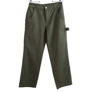 NVFelix Olive Green Carpenter‎ Pants Women Medium Wide Leg Utility Workwear NWT
